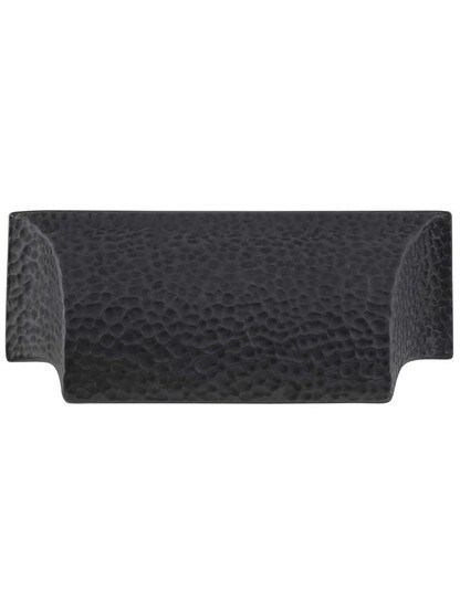 Mountain Lodge Cup Pull - 3 3/4 inch Center-to-Center in Black Iron.